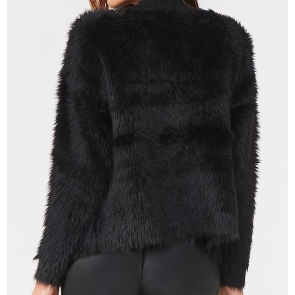 NWT rhinestone faux fur cardigan - Picture 2 of 6